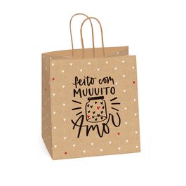 Sacola De Papel Para 1 Meio Ovo Kraft Doçura Preto / Vermelho / Branco