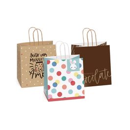 Sacola De Papel Para 1 Meio Ovo Sortido Colorido