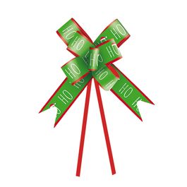 Laço Pronto Ho Ho Ho Verde / Vermelho