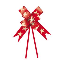 Laço Pronto Estrelas Vermelho / Ouro