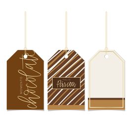 Tag De / Para Tons De Chocolate Colorido