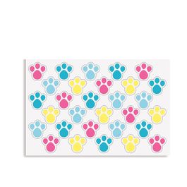 Adesivo Cartela Pegadas Colorido