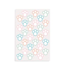 Adesivo Cartela Pegadas Colorido