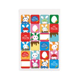 Adesivo Cartela Surpresa De Pascoa Colorido