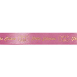 Fita de Cetim com Hot Stamping Páscoa Chic Rose