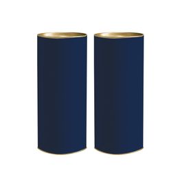 Lata para Presente Liso Azul Marinho