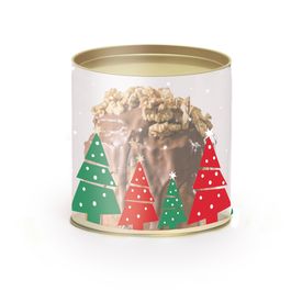 Lata P/Panetone Com Acetato Noite Feliz Vermelho / Verde / Branco