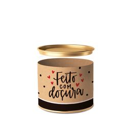 Lata Para Doces Kraft Doçura Preto / Vermelho / Branco