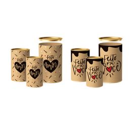 Lata Para Ovo De Pascoa Kraft Doçura Compose Preto / Vermelho / Branco