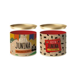 Lata Para Lembrancinhas Junina Kraft Composê Colorido
