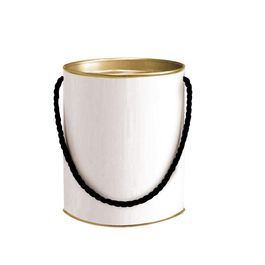 Lata Para Doces Com Alça Liso Branco