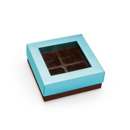 Caixa Para Bombom Garbo Fosco Azul Turquesa