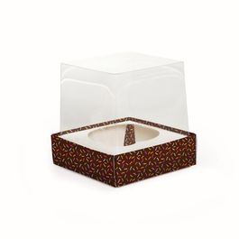 Caixa Mini Cupcake Granulado Marrom PT C/6
