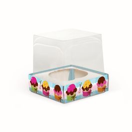 Caixa Mini Cupcake Docinhos Colorido PT C/6
