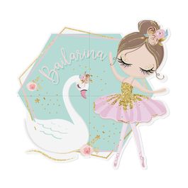 Painel 4 Laminas Bailarina 2 Colorido