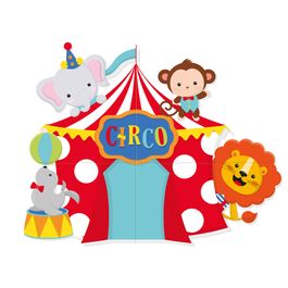 Painel 4 Laminas Circo 2 Colorido