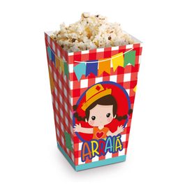 Caixa Para Pipoca Caipirinha Menina Colorido