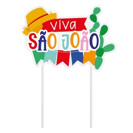 Topo De Bolo Viva São João Colorido