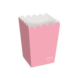 Caixa Para Pipoca Happy Moments Rosa Chiclete