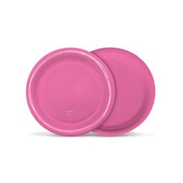 Prato De Papel Redondo Happy Moments Hot Pink