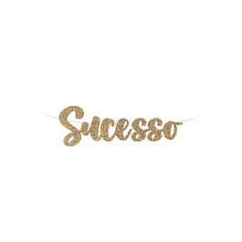 Faixa Decorativa Lettering Glitter Sucesso
