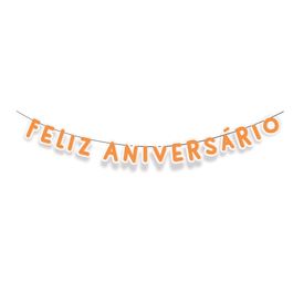 Faixa Decorativa Happy Moments Laranja