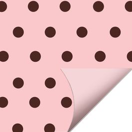 Papel Kraft Big Poá Rosa / Marrom