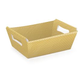 Cesta de Cartão Cristalino Ouro