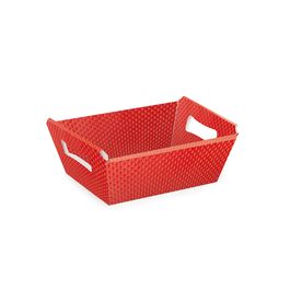 Cesta de Cartão Cristalino Vermelho