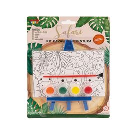 Kit Cavalete para Pintura Safari Colorido
