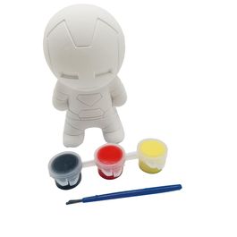 Kit Pintura em Gesso Homem de Ferro Colorido