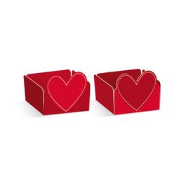 Forminha Coração Romântica Vermelho / Ouro