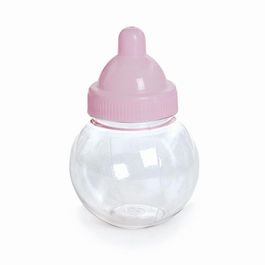 Acrílico Mini Mamadeira Redonda Liso Rosa