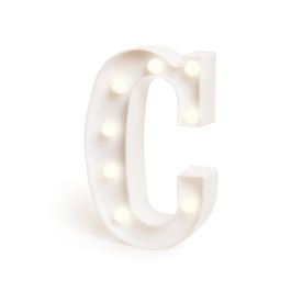Luminoso Letra com Led Letra C Branco C/1
