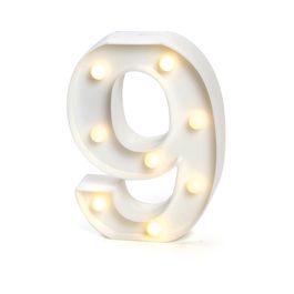 Luminoso Numérico com Led N.º 9 Branco C/1