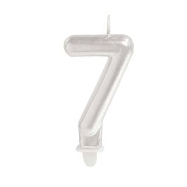 Vela Numérica Perolizado N.º 7 Branco