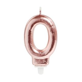 Vela Numérica Perolizado N.º 0 Rose