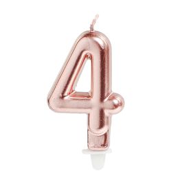 Vela Numérica Perolizado N.º 4 Rose