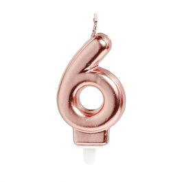 Vela Numérica Perolizado N.º 6 Rose