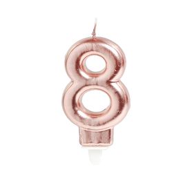 Vela Numérica Perolizado N.º 8 Rose