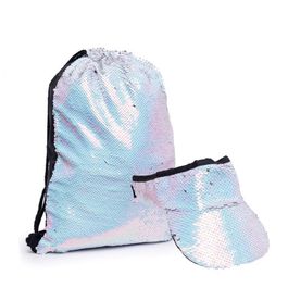 Kit Sacochila Paetê Branco c/2 PC