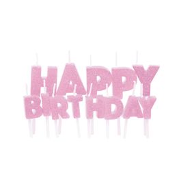 Vela Happy Birthday com Glitter