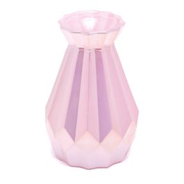 Vaso Decorativo Facetado Rosa Perolado