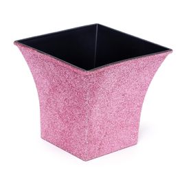 Vaso Decorativo Quadrado Liso Rosa