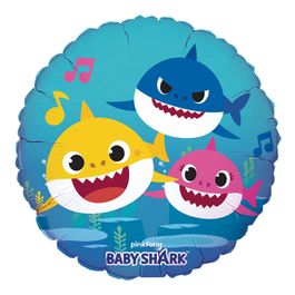 Metalizado Redondo Baby Shark Colorido