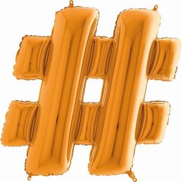 Metalizado Formato Especial Hashtag Ouro