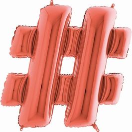 Metalizado Formato Especial Hashtag Rose Gold