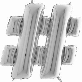Metalizado Formato Especial Hashtag Prata