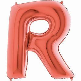 Metalizado Letra R Rose Gold