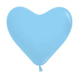 Látex Coração Fashion Sólido Liso Azul Celeste